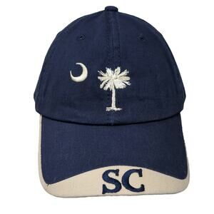 Strand Headwear Blue Beige One Size Baseball Cap Hat South Carolina Palmetto SC